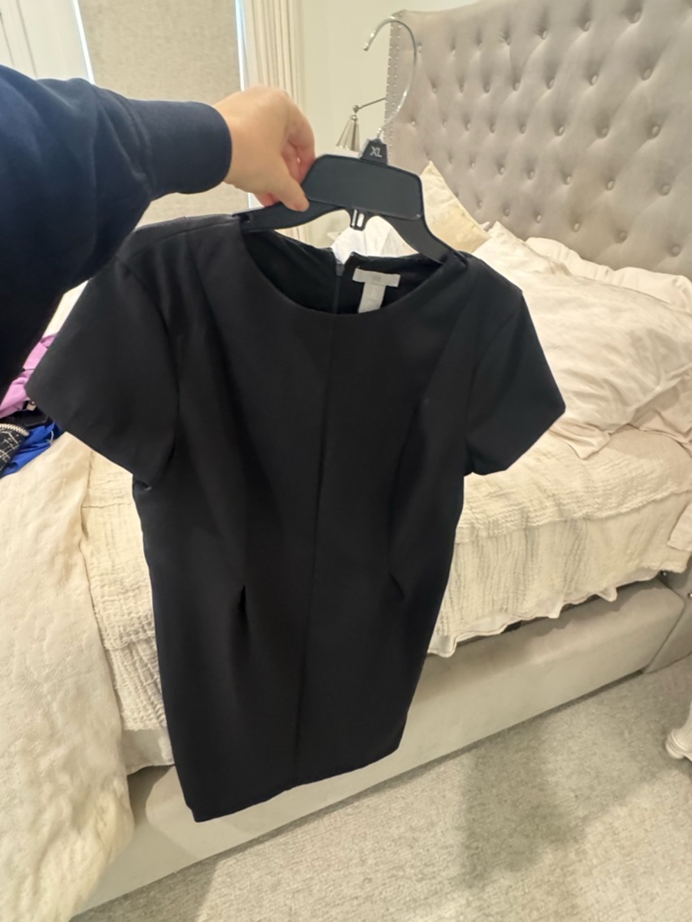 H&M Black Zip-Back Dress